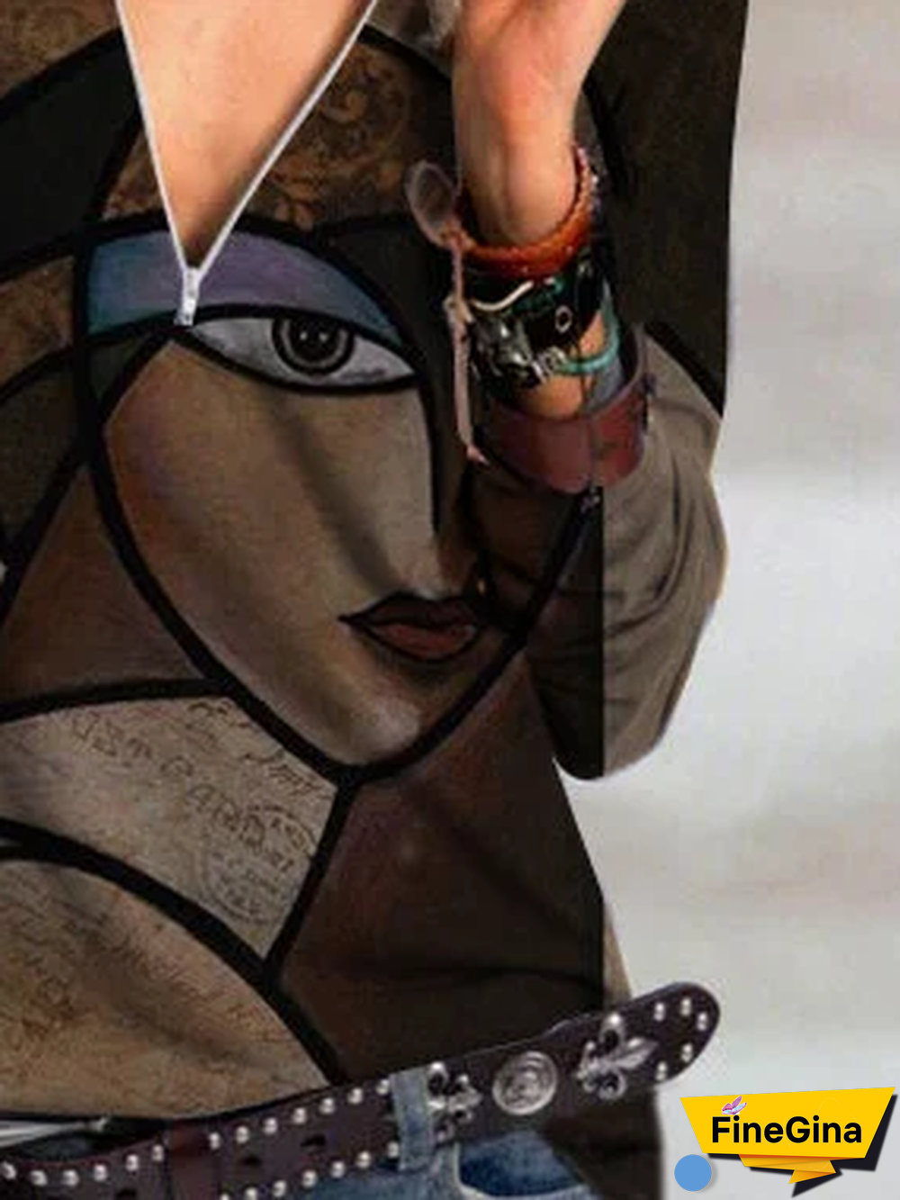 Long Sleeve Floral V Neck Vintage Tops