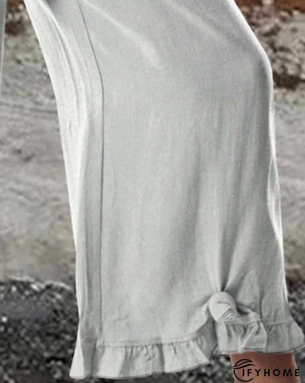 Gray Vintage Cotton Shift Pants | IFYHOME