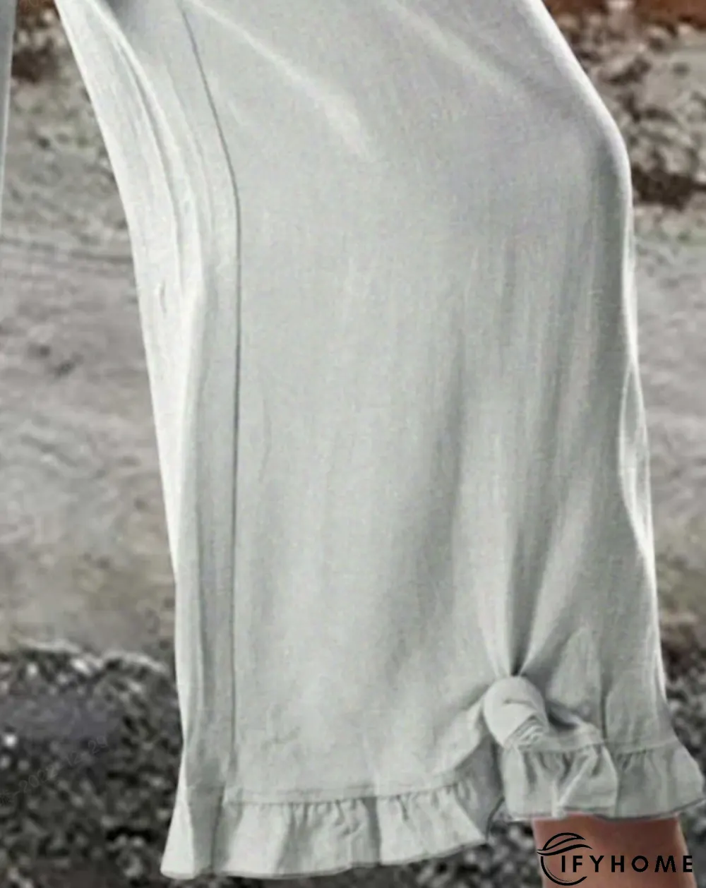 Gray Vintage Cotton Shift Pants | IFYHOME