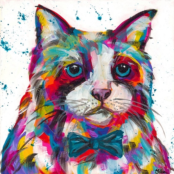 

Cat with Wow Tie – Paint By Numbers - 40*50CM, 501 Original