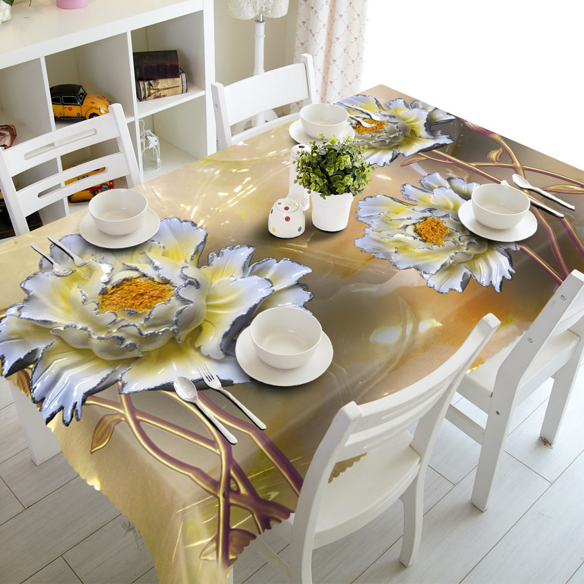 

Lily - 3D Tablecloth, 140*210cm, 501 Original