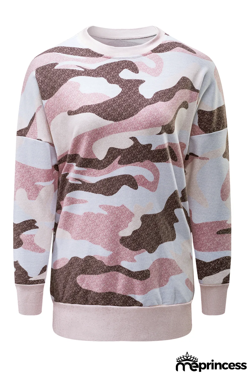 Dusty Pink Digital Camo Print Sweatshirt