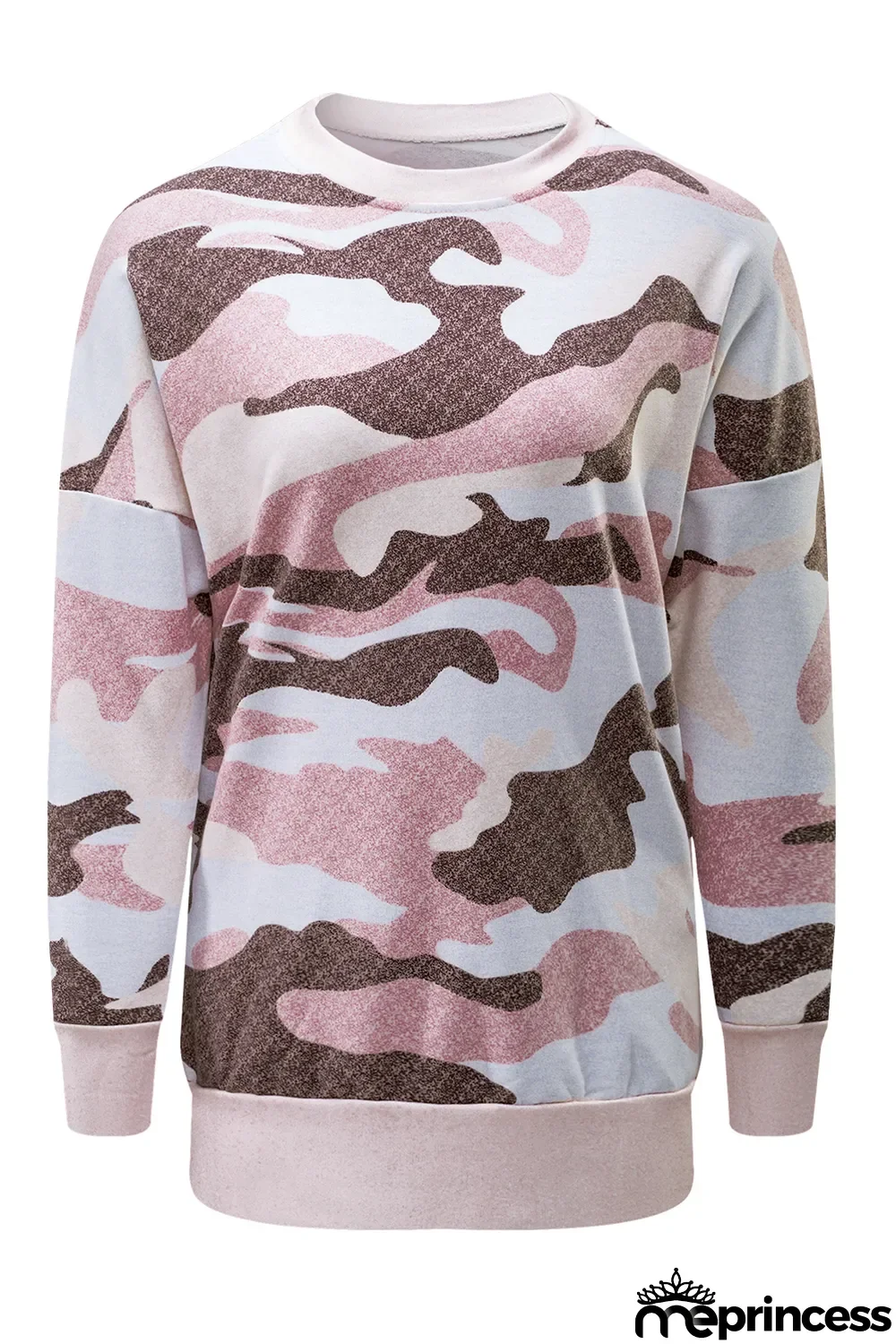 Dusty Pink Digital Camo Print Sweatshirt