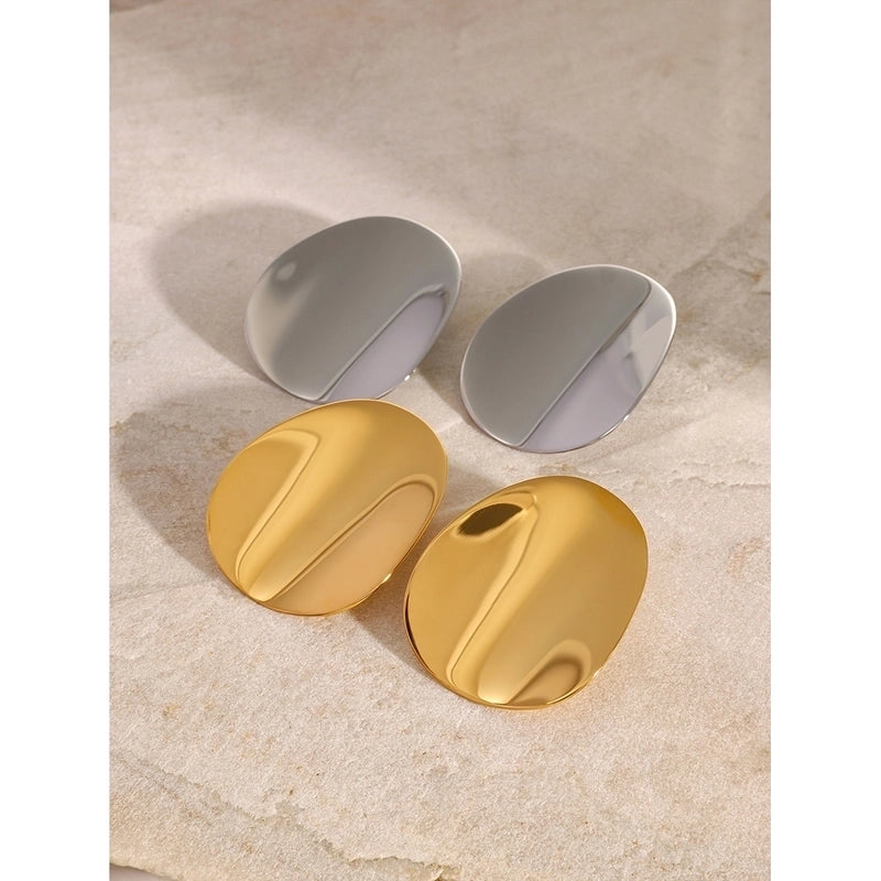 Minimalist Classic Style Solid Color 304 Stainless Steel Ear Studs