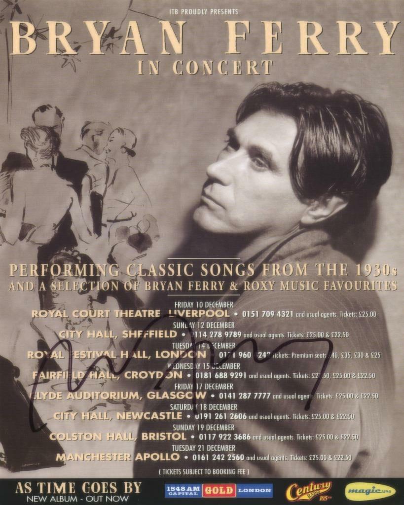 Bryan Ferry SIGNED AUTOGRAPHED 10 X 8