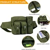 Taktisch Hüfttasche mit Flaschenhalter Militärisch Bauchtasche Wasserdicht Gürteltasche MOLLE Wasserflasche Halter Multifunktional für Damen Herren Wandern Laufen Camping Trekking, Schwarz