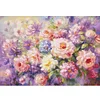 (US Only)Full Embroidery Egyptian Cotton Thread 14CT Printed Flowers Cross Stitch126x97cm