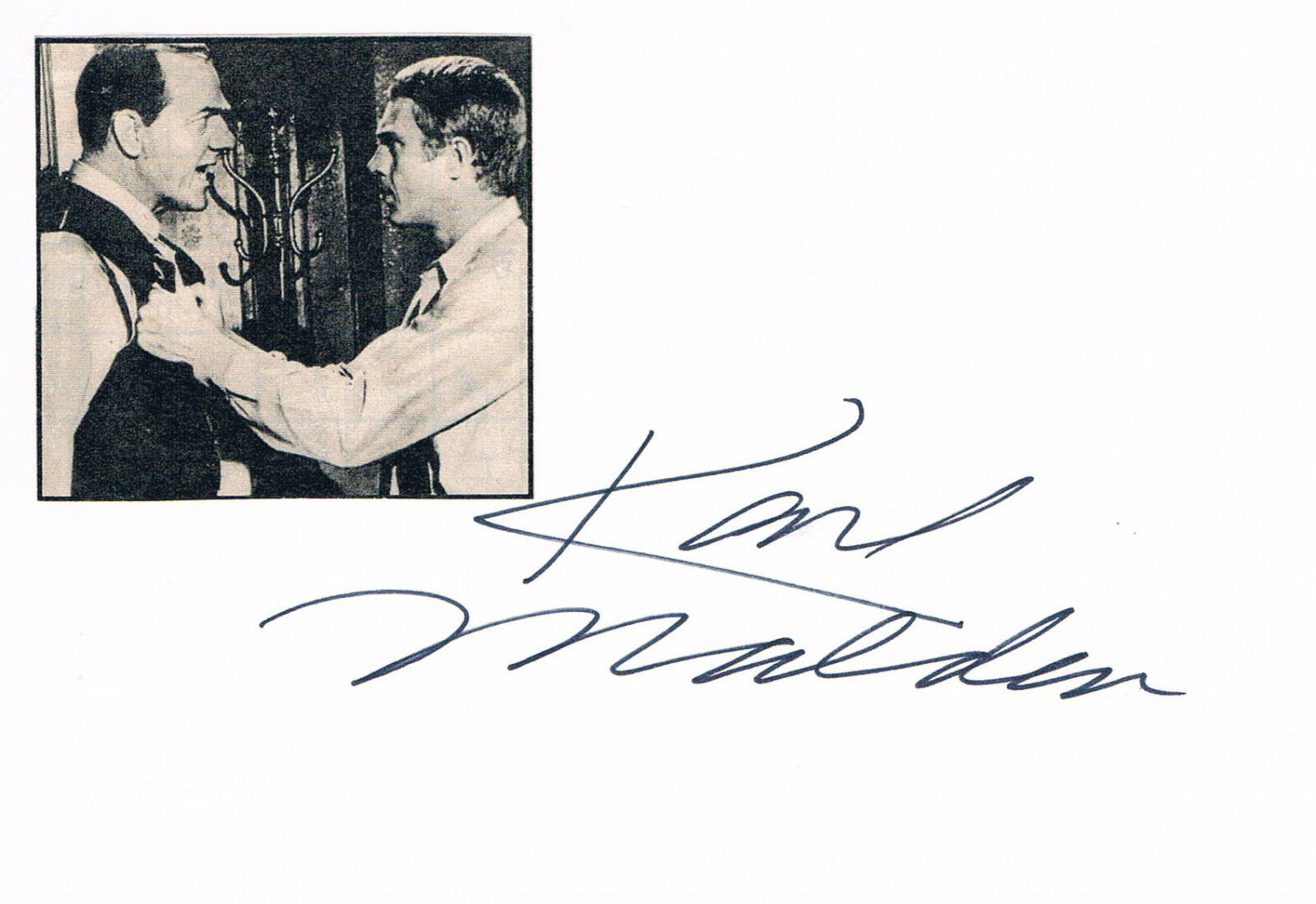 Karl Malden 1912-2009 genuine autograph signed card 4x6