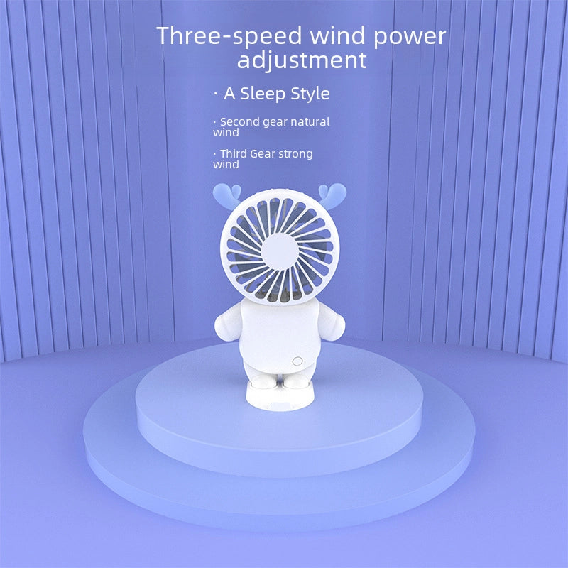 New Kitty Portable Mini Small Fan Student Handheld Small Fan Internet Celebrity Desktop USB Pocket Electric Fan