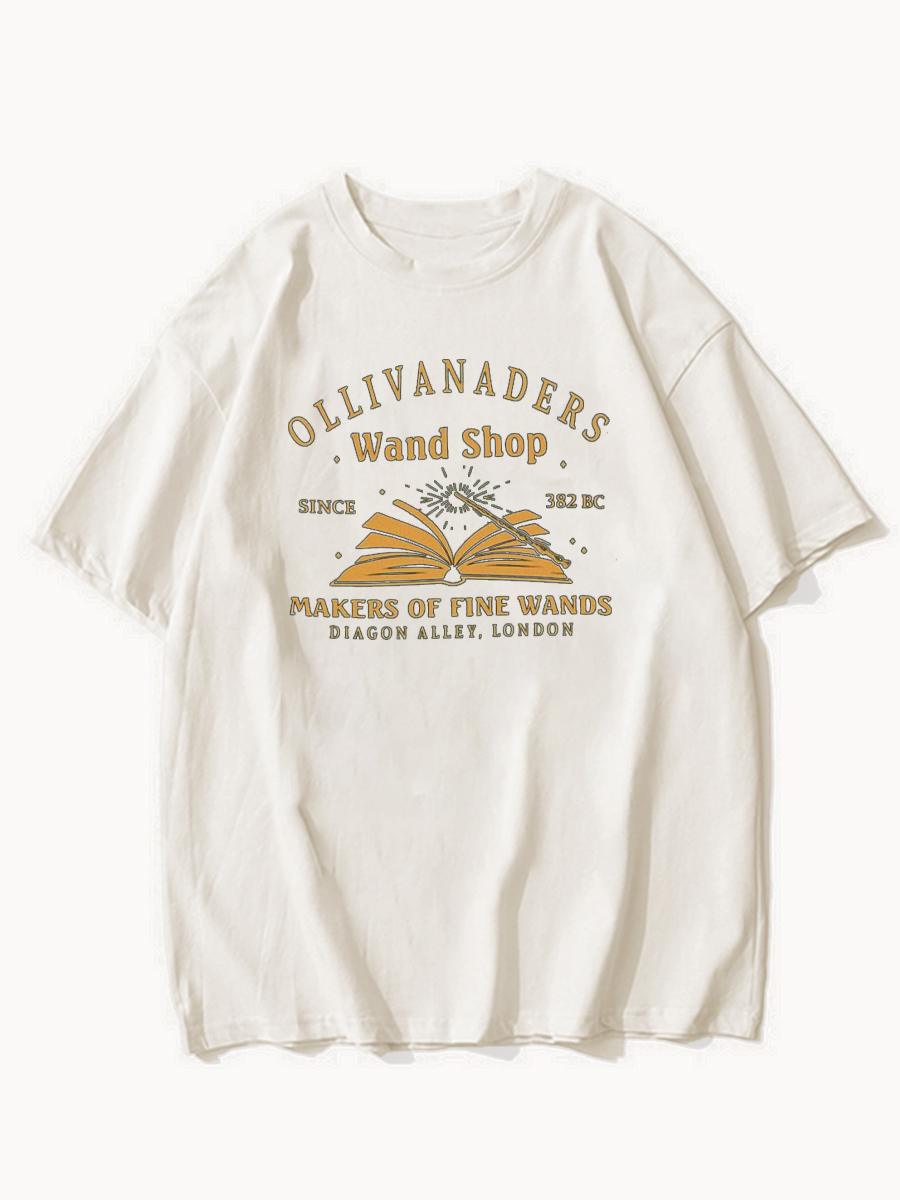 Oversized Magic Wizard Ollivanders Wand T-Shirt ctolen