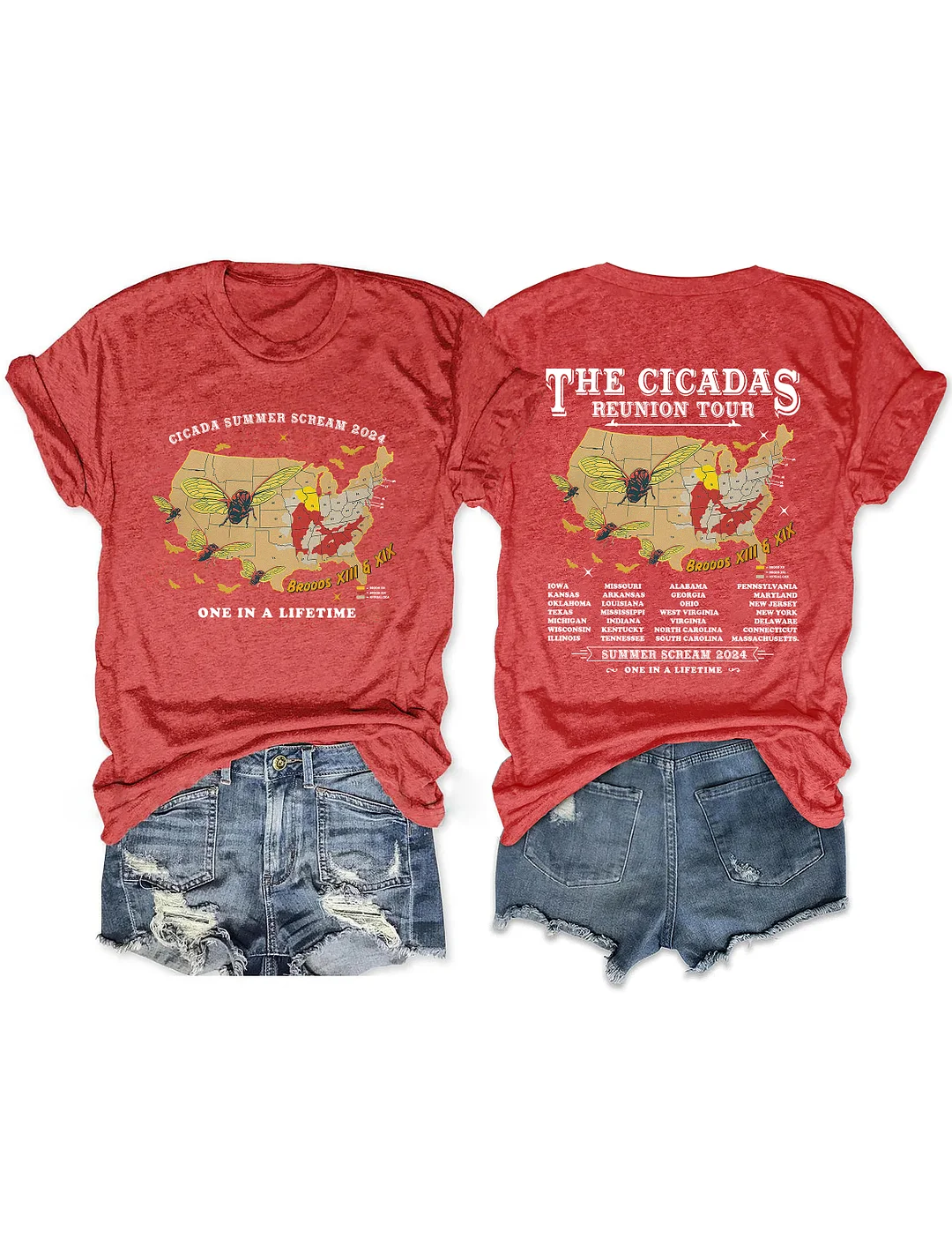 Cicadas Summer Scream Reunion Tour 2024 T-shirt