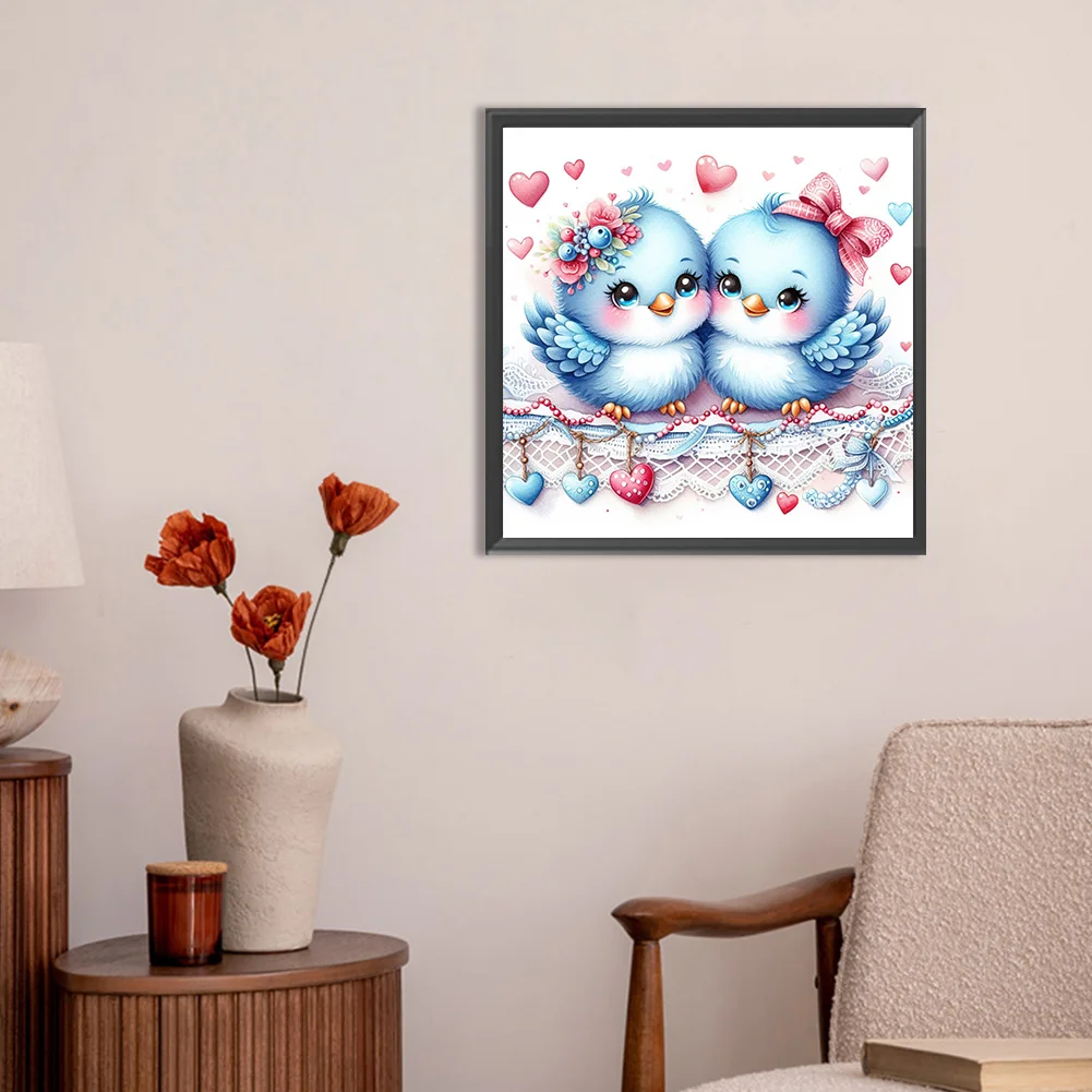 Diamond Painting - Full Round Drill - Cute Bird(Canvas|30*30cm)