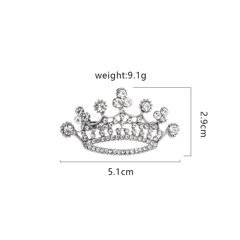Minimalist Pin Crown Alloy Rhinestone Zircon Women’S Brooches