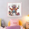 Lady Drinking Red Wine-11CT Stamped Cross Stitch 40*40cm/15.75*15.75in