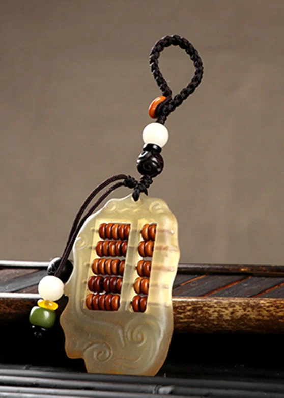 Unique Yellow Xiangyun Abacus Key Pendant