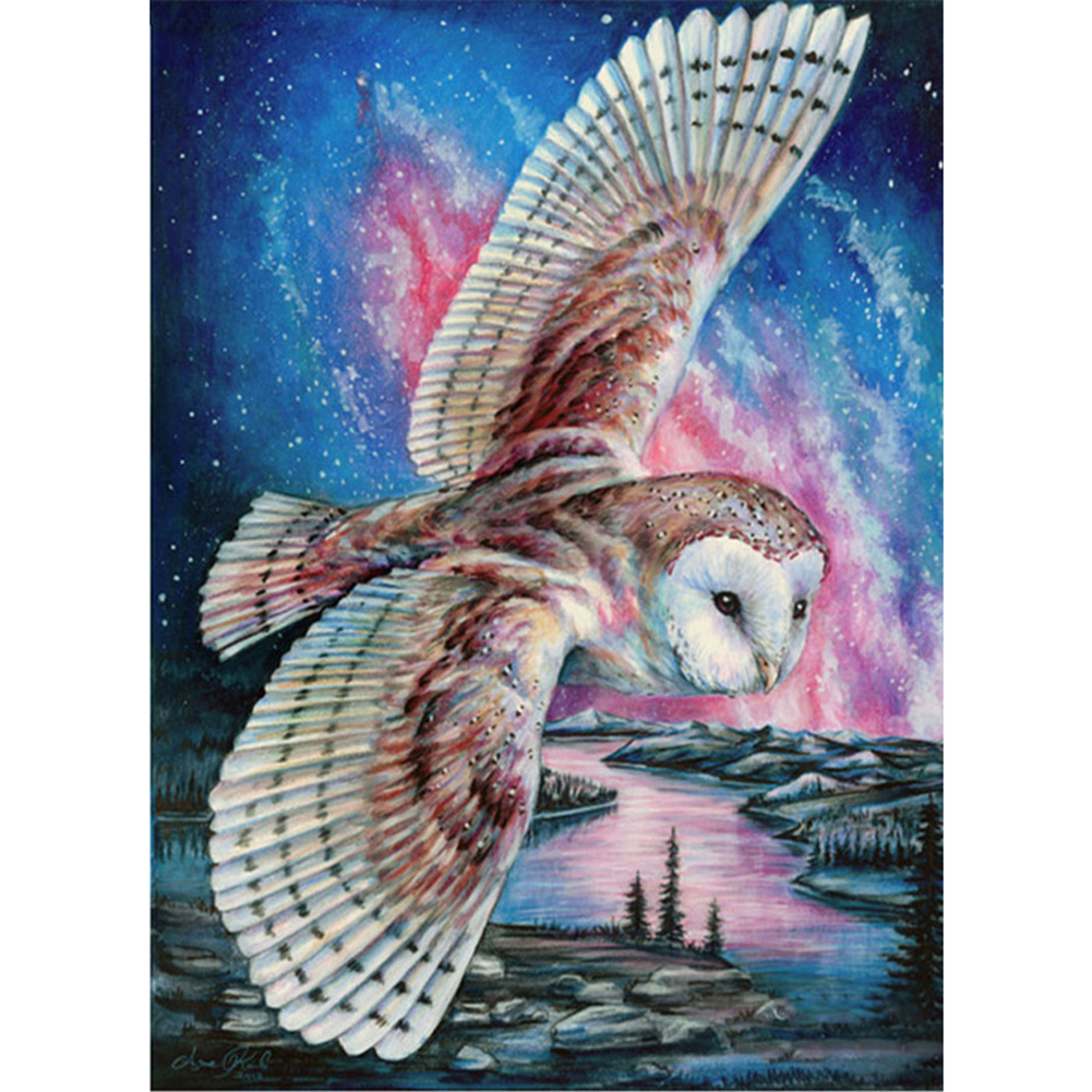 

30*40CM - Round Drill Diamond Painting - Owl, 501 Original