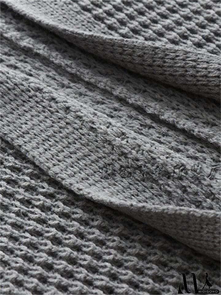 MidiSono - Women's Temperament Comfy Loose Solid Color Cardigan Sweater