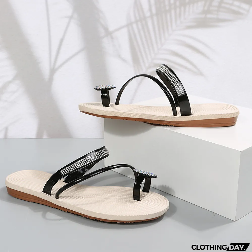 Red Fashion Casual Patchwork Rhinestone Round Comfortable Shoes