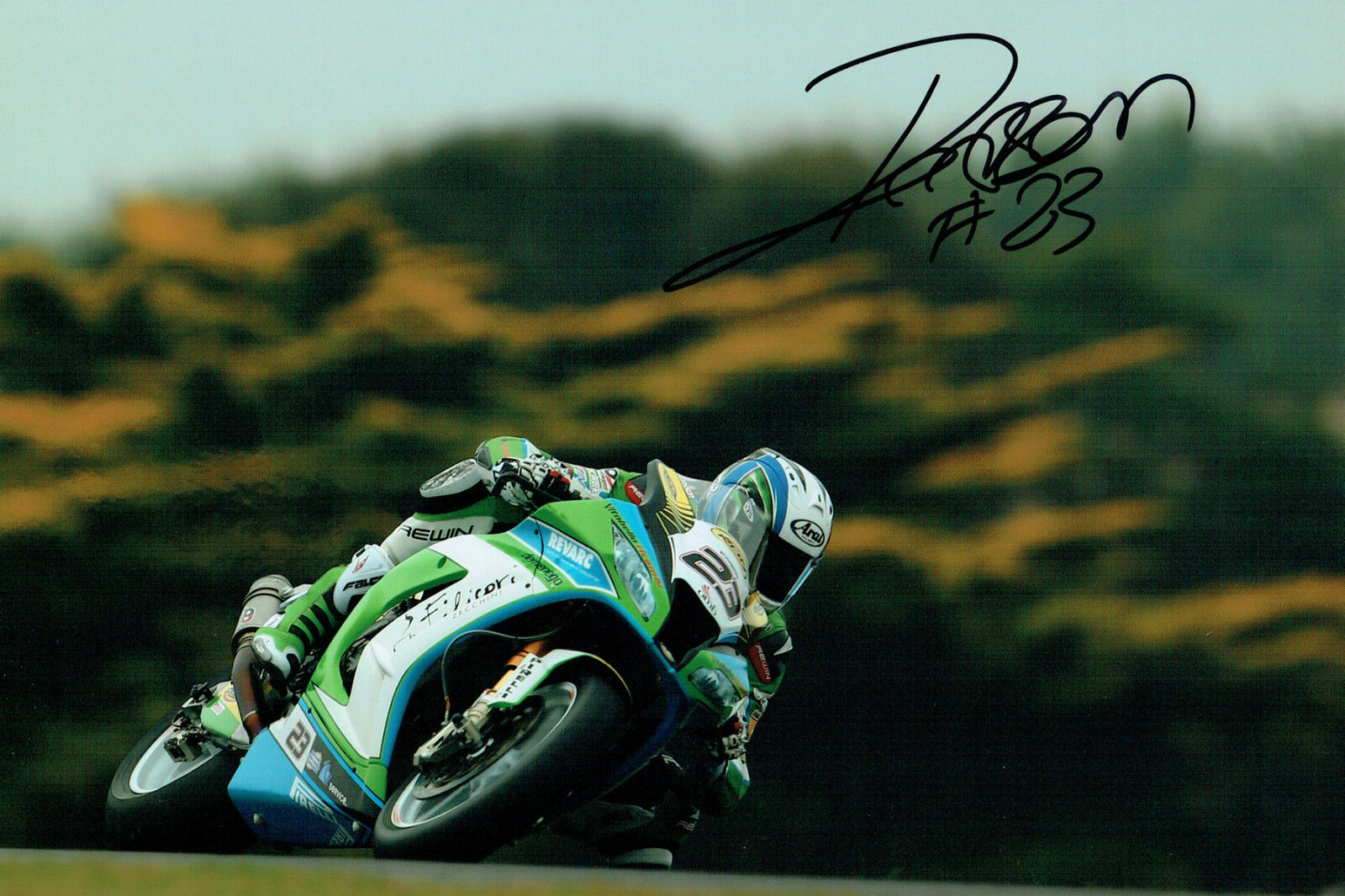 Christophe PONSSON SIGNED Autograph WSBK 12x8 Photo Poster painting Kawasaki AFTAL COA