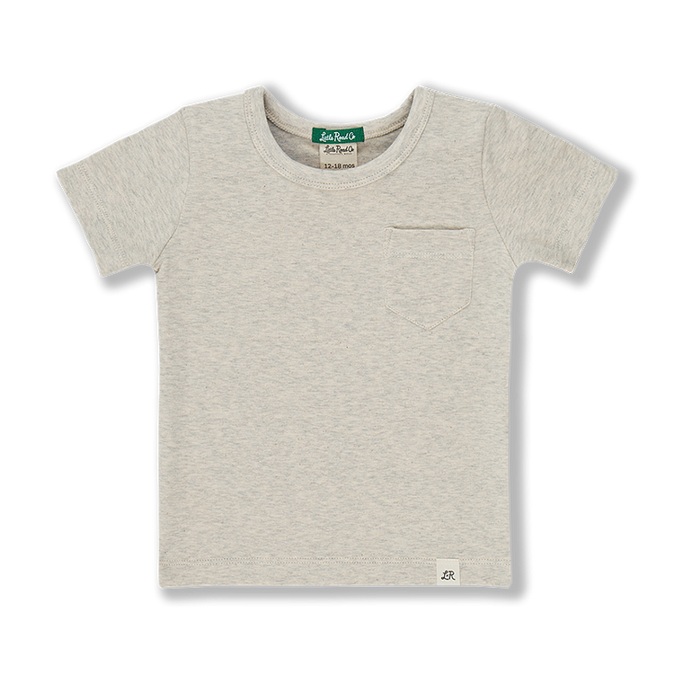 Heathered Cream Short Sleeve Pocket Shirt