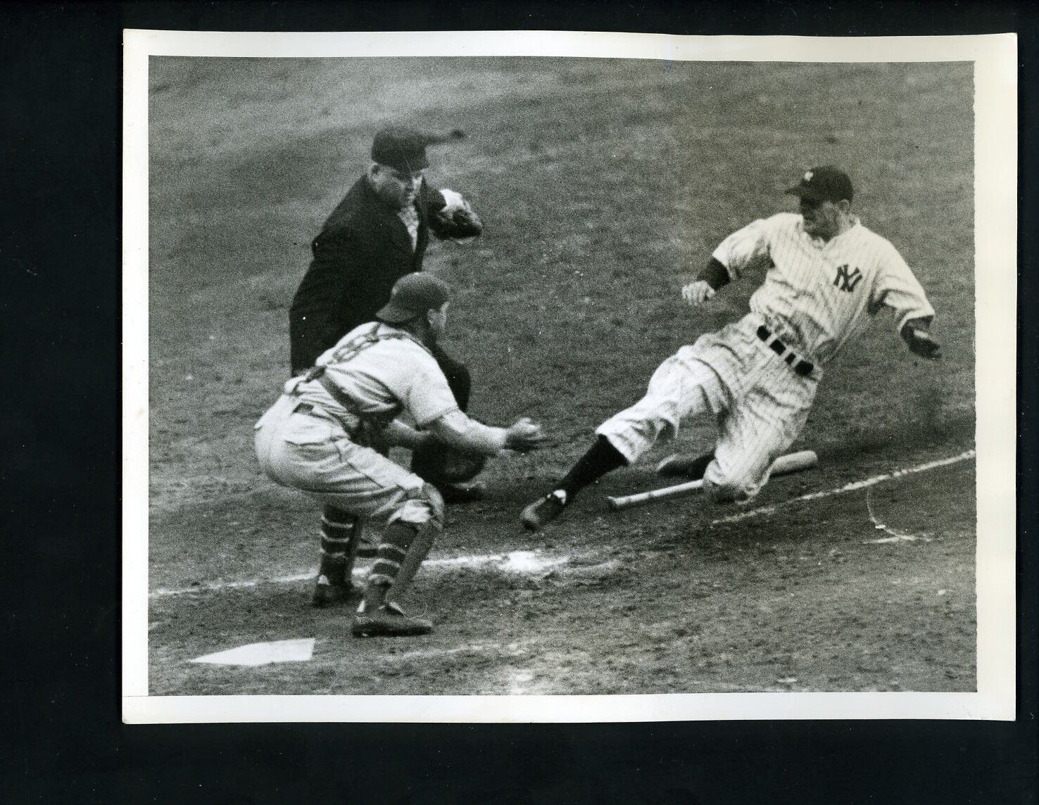 George Selkirk & Gus Mancuso 1936 World Series Press Photo Poster painting Yankees Giants