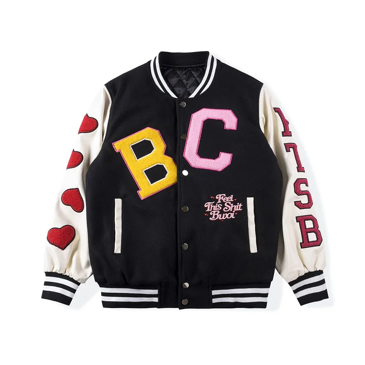 Varsity Jacket For Women Baseball Jackets Casual Fashionable Stitching Jacket