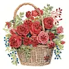 Flower Basket-Partial Special Shaped Diamond Painting 30*30CM