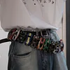 DIY Car Model Hand-Painted Color Matching Casual Belt Dopamine Car Accessories Punk Fashion Jeans
