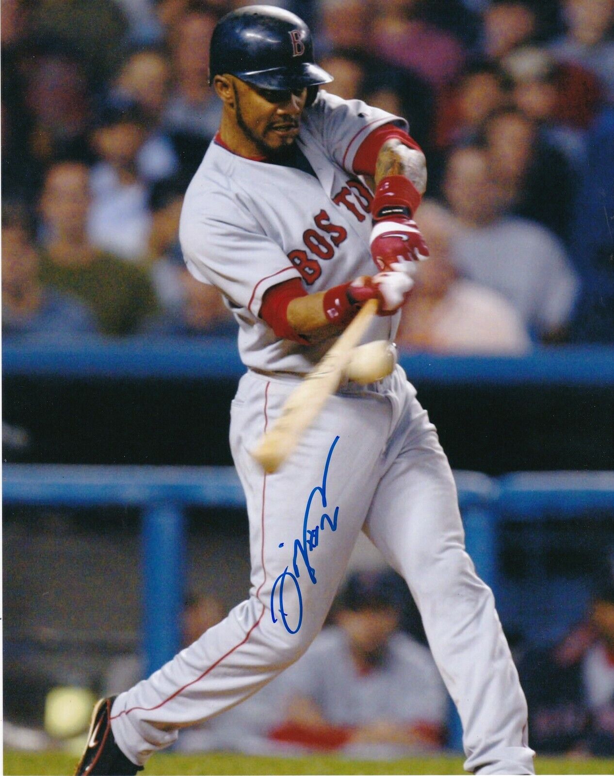 DAMIAN JACKSON BOSTON RED SOX ACTION SIGNED 8x10