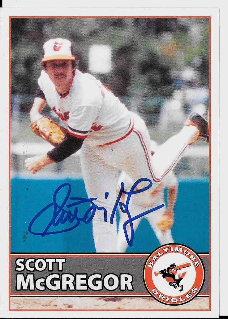 SCOTT MCGREGOR BALTIMORE ORIOLES RARE SIGNED Photo Poster painting