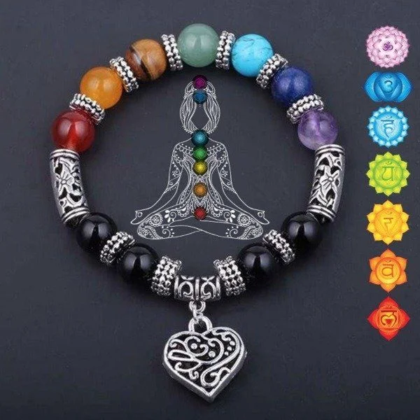 7 Chakra Reiki Heart Bracelet