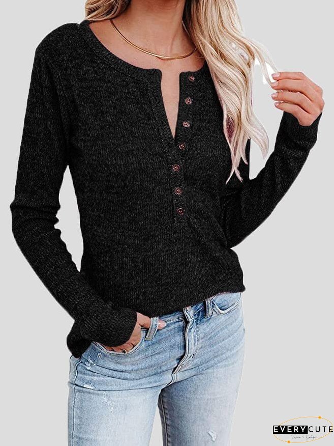 Women's Long Sleeve Henley Shirt