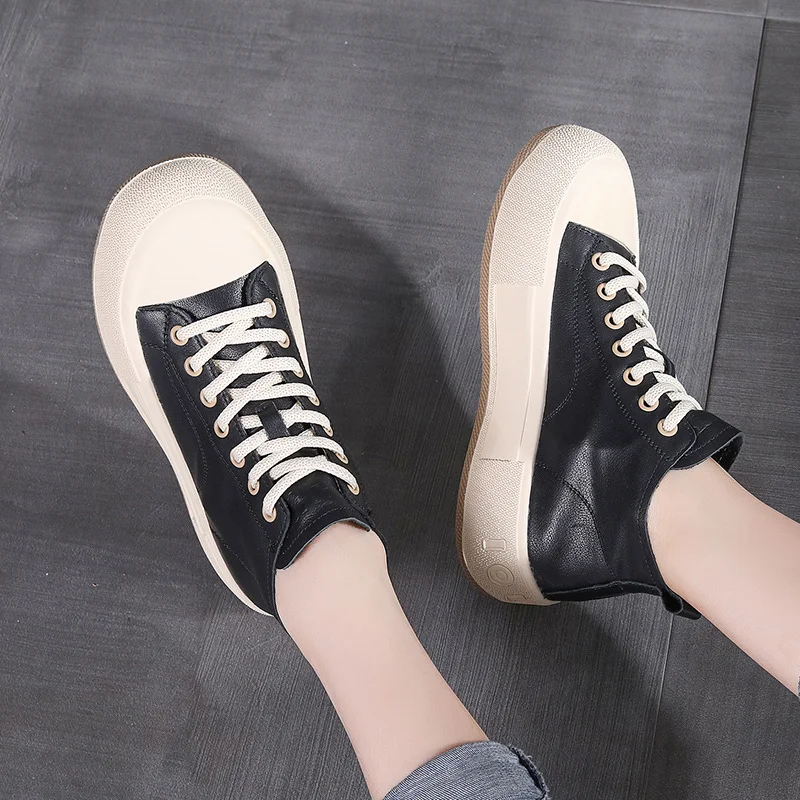 Yyvonne Leisure Small Short Boots Girl With Soft Bottom Bare Boots Autumn And Winter New Fashion Comfortable Cowhed Single Boots