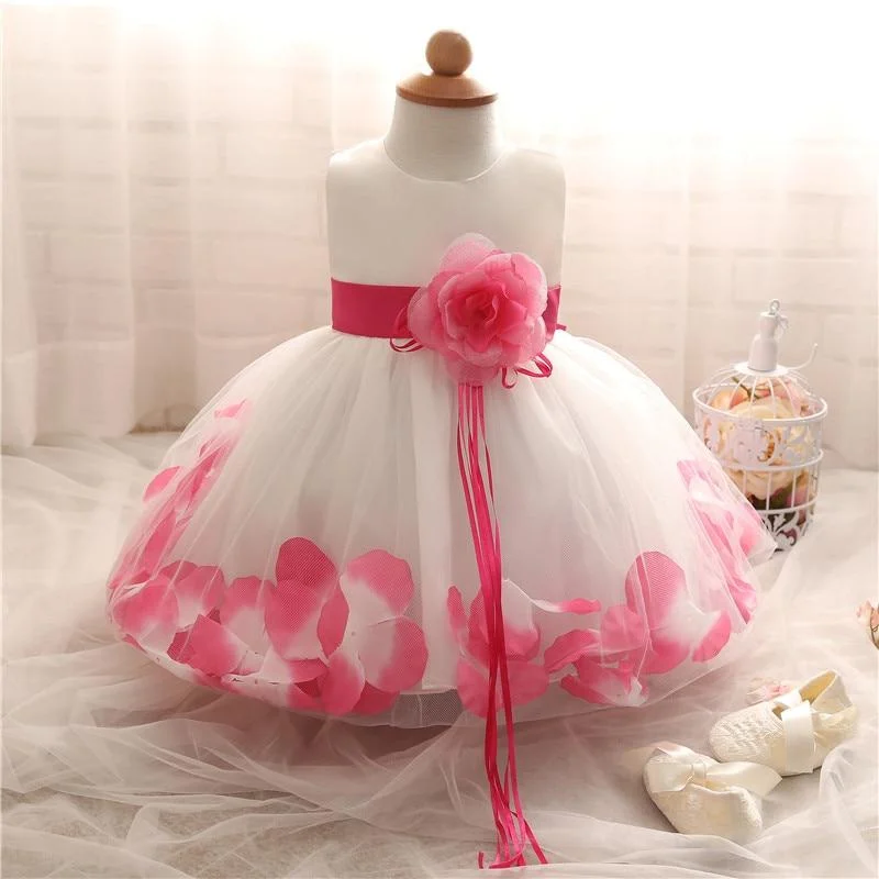 1 Year Birthday Baby Girl Party Dress Baptism Infant Christening Gown Newborn Toddlers Bebes Kids Clothes 6 9 12 18 24 Months