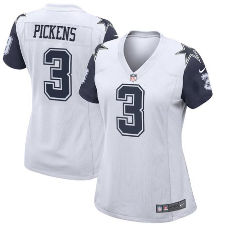 Women's Dallas Cowboys #3 George Pickens  White Game Jersey 63AH