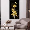 (Big Size)Golden Rose Flower - 11CT Counted Cross Stitch - 30*60cm