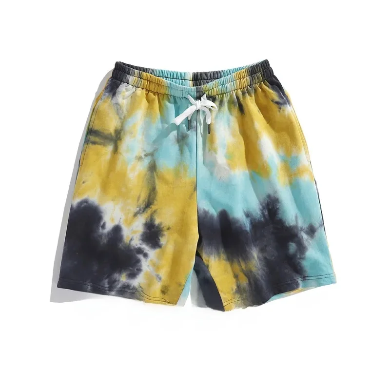 Men's Summer Tie-Dye Casual Loose Short Trousers Beech Pants
