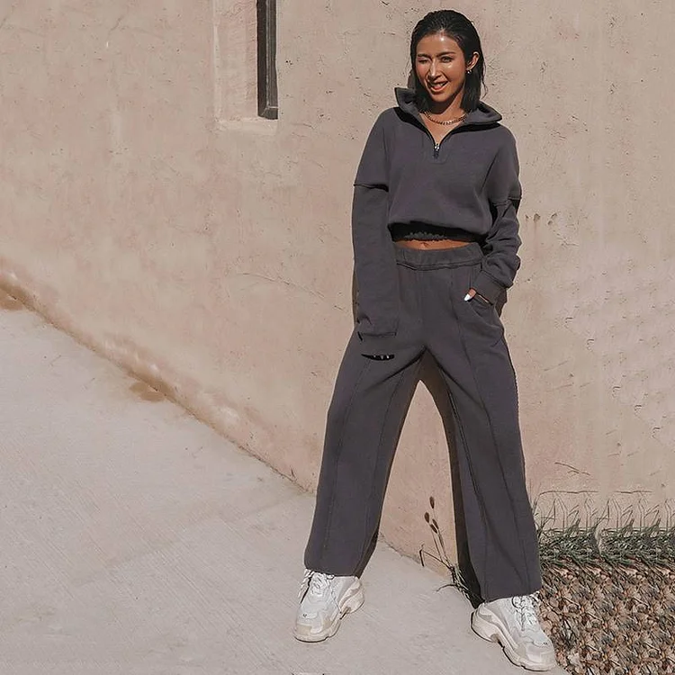 PASUXI Latest Design Custom Casual Two Piece Set Women Pant Clothing Oversized Hoodies Jogger Sets For Women huanwei