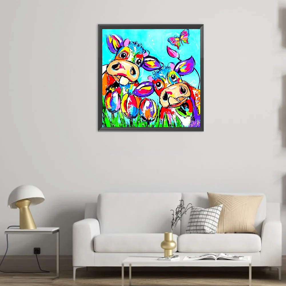 DIY Paint By Number 40*40cm - Abstract Cow