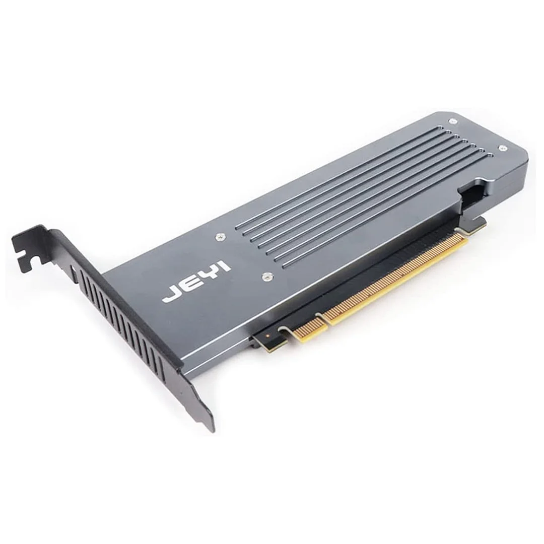 JEYI 4 SSD to PCIE 4.0 Expansion Card, 4 NVMe M.2 M key SSD To