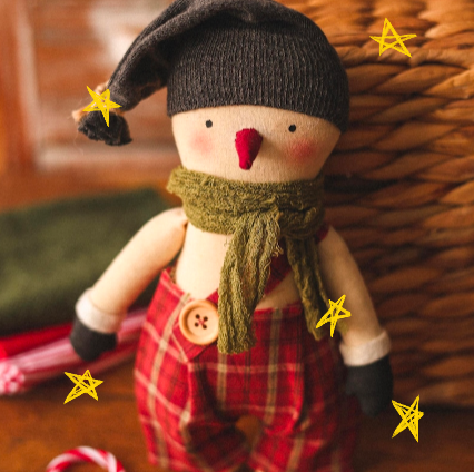 Handmade Snowman Sewing Template & Instruction