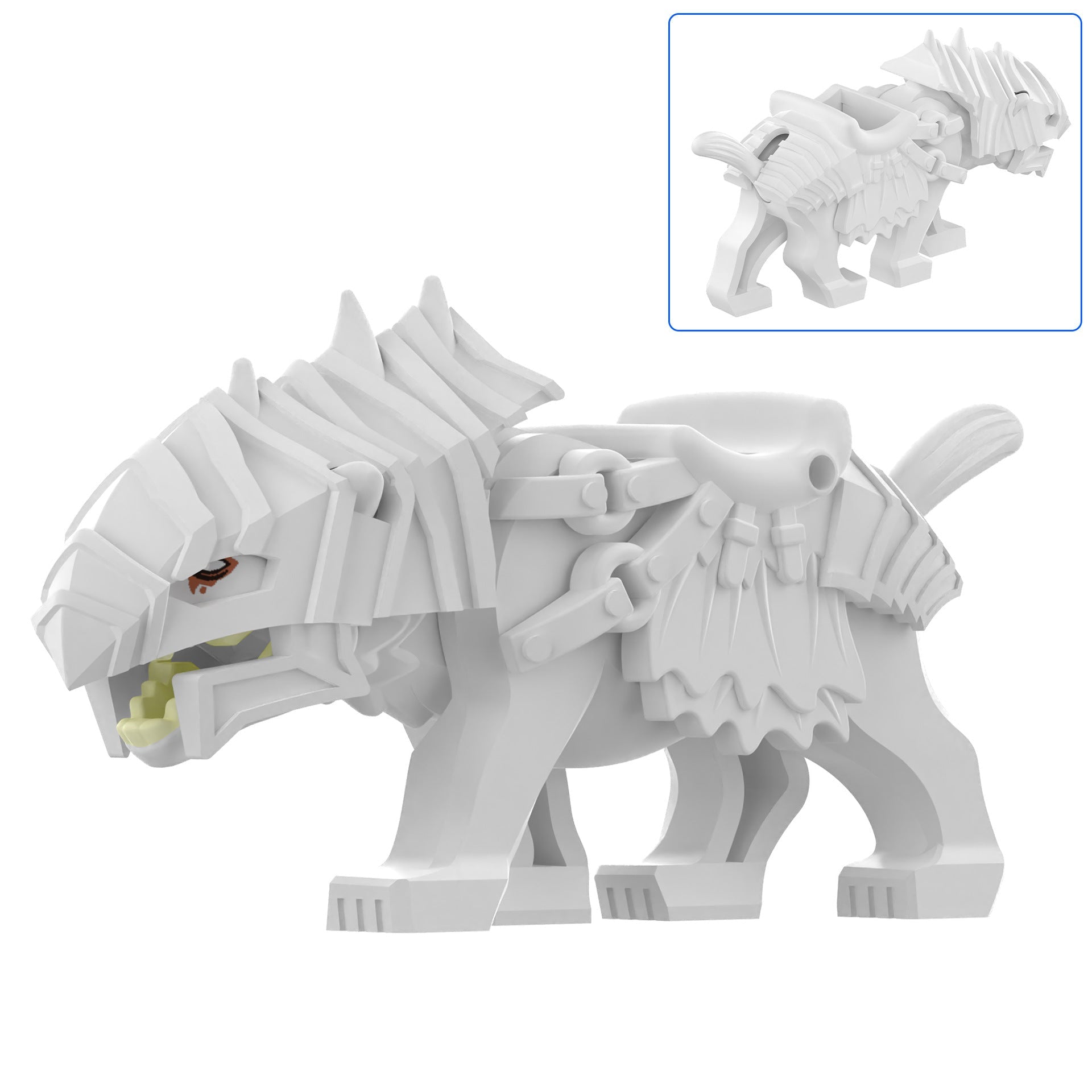 White Wolf Custom Lord of the Rings Minifigure Minifigure Bricks monstertoys