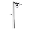 1.5m 2 in 1 Solar Lamp Post Light Decorative Floor Lamp for Front and Back Doors