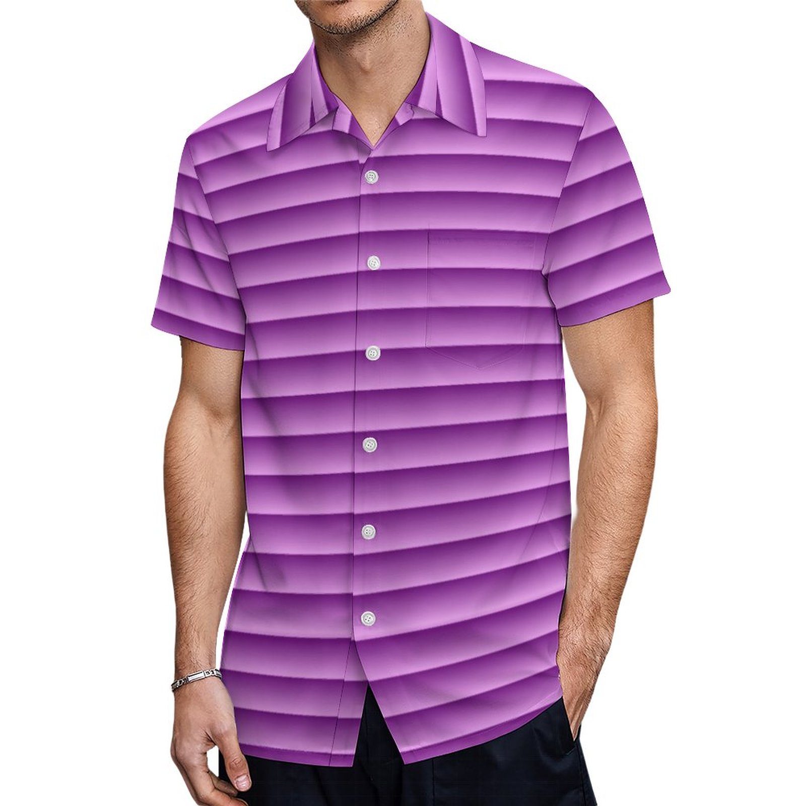 Cheshire Cat Striped Hawaiian Shirt Mens Button Down Plus Size Tropical Hawaii Beach Shirts