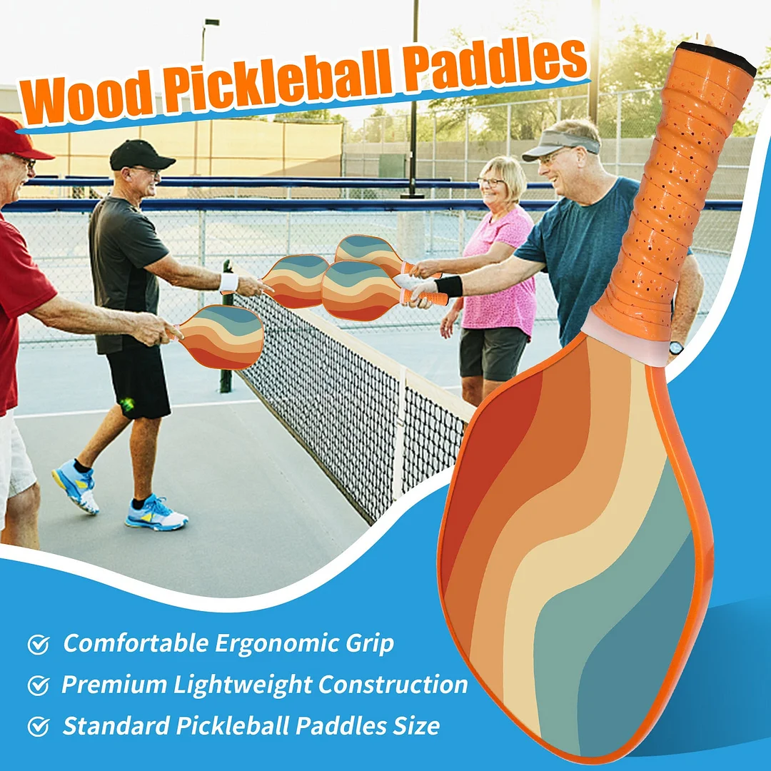 Wooden Pickleball Paddle for Outdoor Play