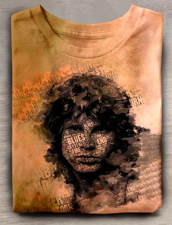 Teecade Teecade The Doors Letter Art Print T-shirt