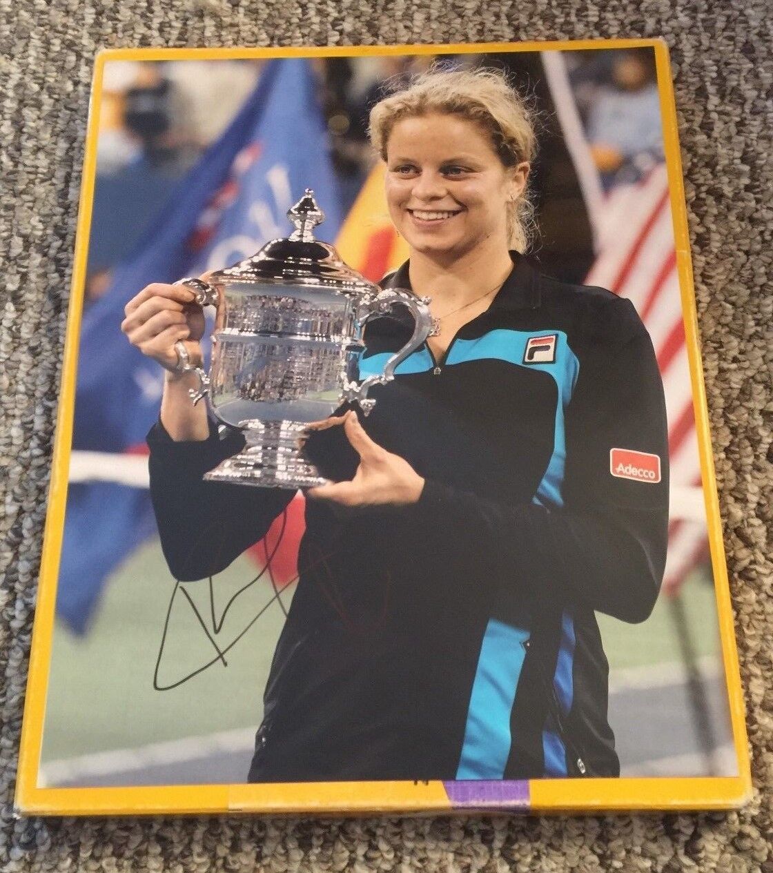 KIM CLIJSTERS AUTOGRAPHED 11X14 U.S.OPEN TENNIS Photo Poster painting W/COA IN PERSON AUTOGRAPH