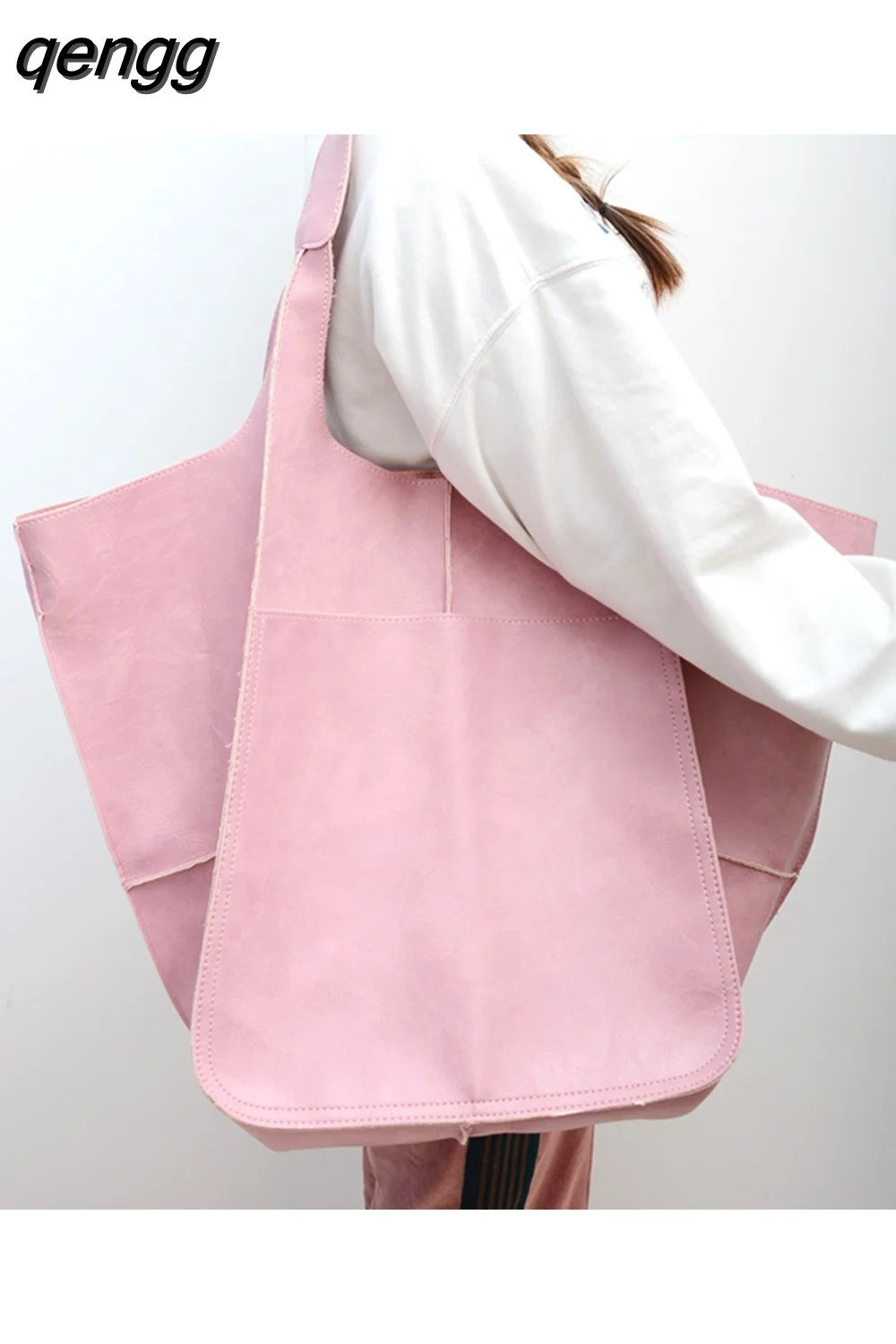 qengg Bags Replica Luxury 2023 Hot Sale Tote Obag Fashion Concise Solid Colors Large Size Shoulder Shopping Handbags For Lady