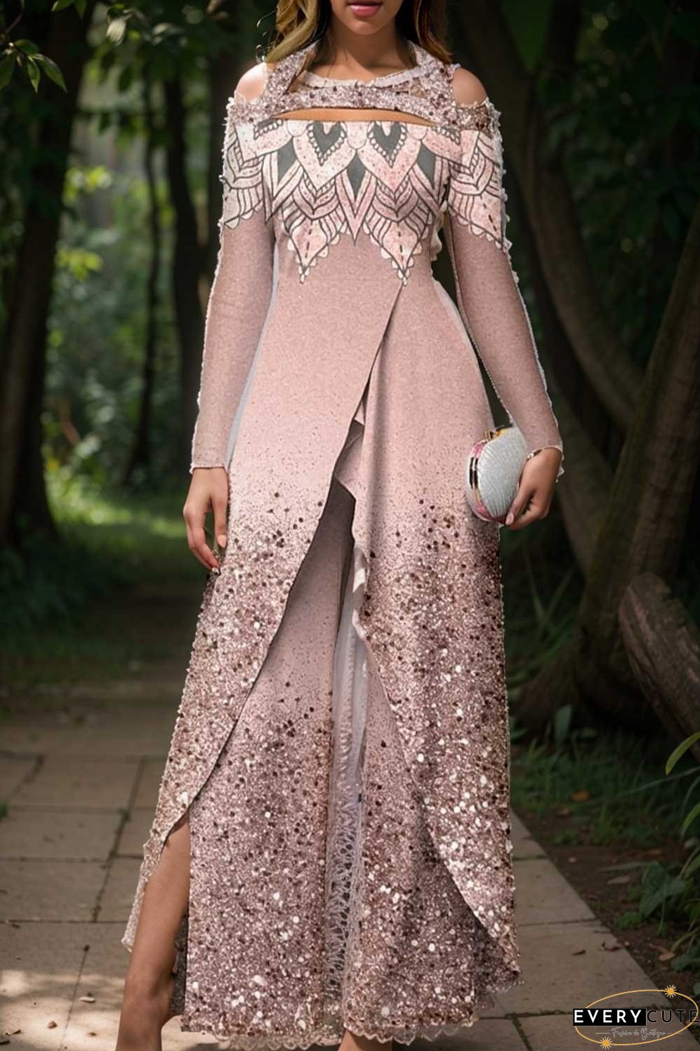 elegant gradient print off shoulder women s jumpsuit