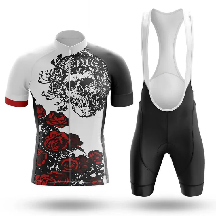 Skull Roses Men's Short Sleeve Cycling Kit